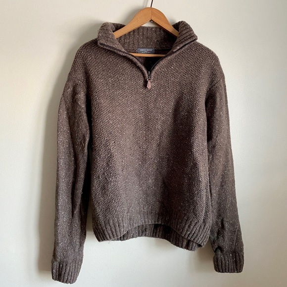 Lorenzo Magni | Wool Blend Quarter Zip Sweater Made in Italy - Picture 1 of 4